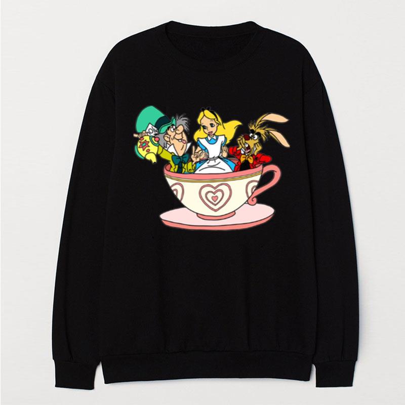 The Tea Cup Design Alice In Wonderland T-Shirt Unisex