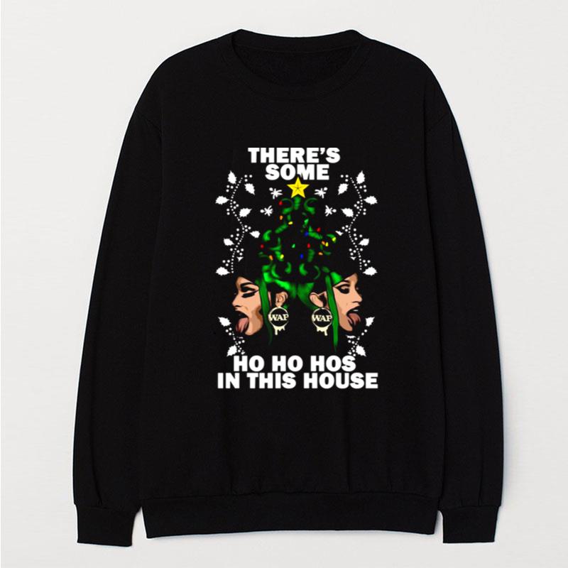 There's Some Ho Ho Hos In This House Merry Wapmas Megan Cardi B T-Shirt Unisex