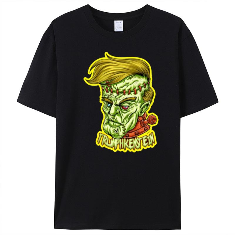 Trumpkenstein Funny President Trump Frankenstein Parody Halloween Spooky Night T-Shirt Unisex