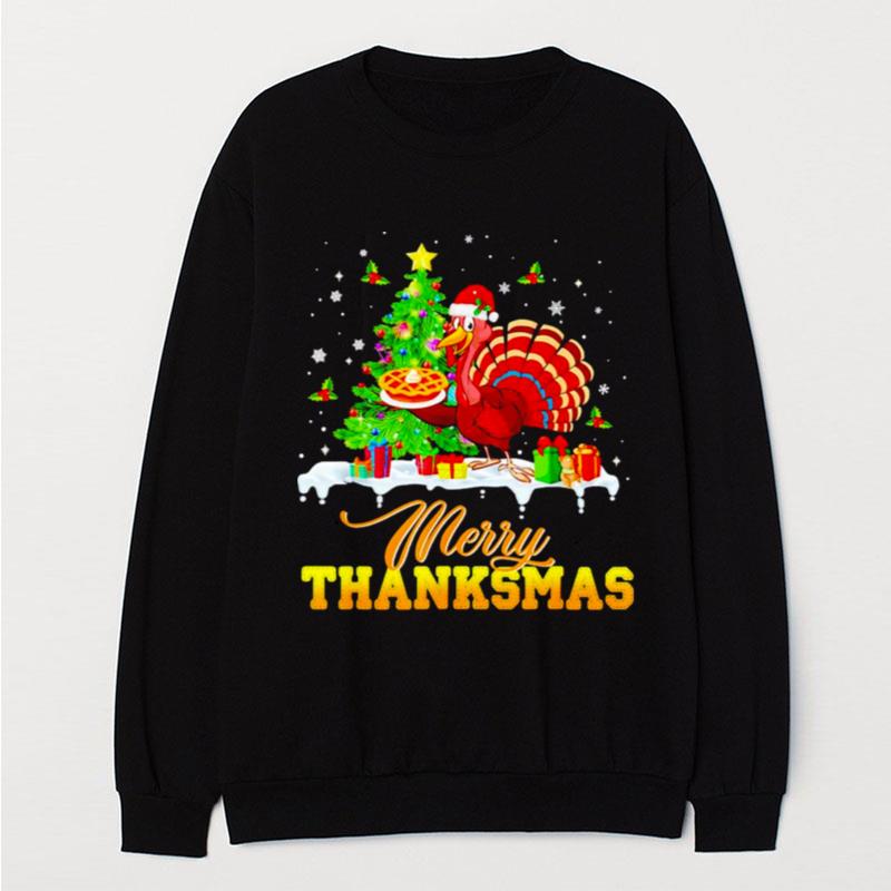 Turkey Santa Merry Thanksmas Christmas T-Shirt Unisex