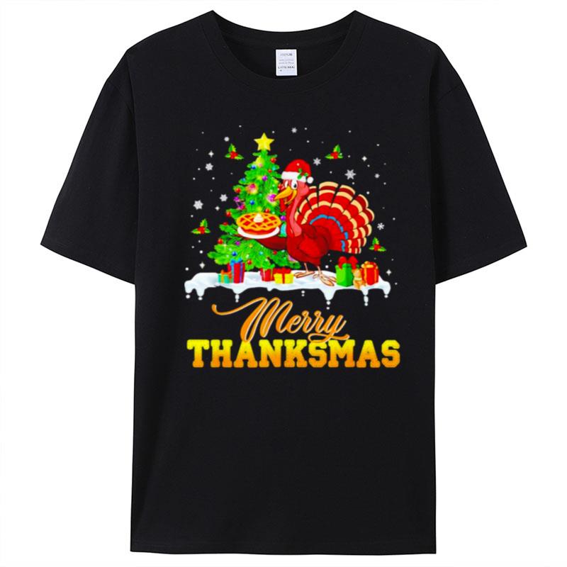 Turkey Santa Merry Thanksmas Christmas T-Shirt Unisex