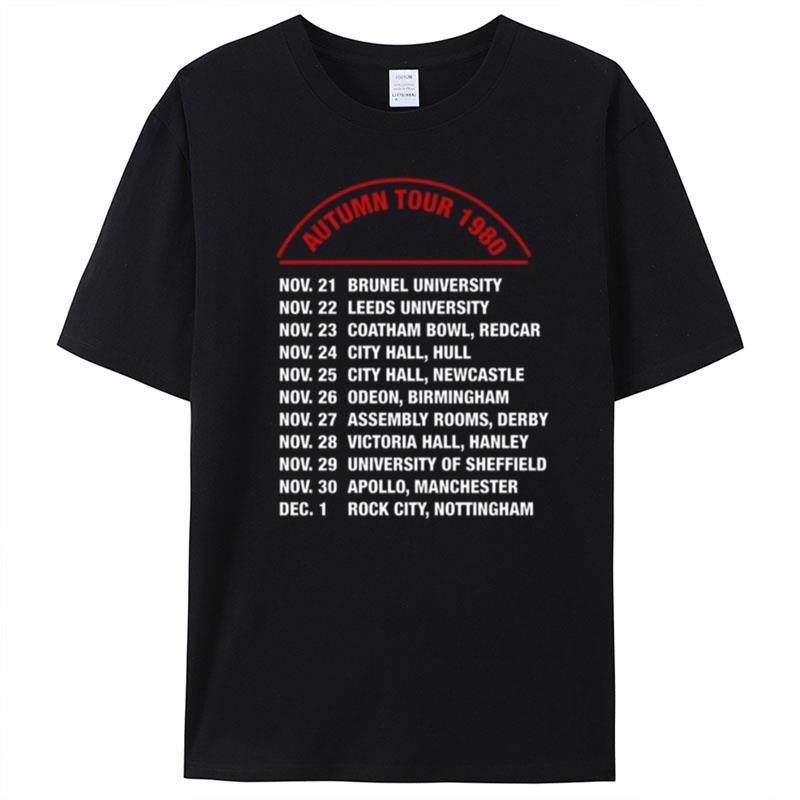 Vintage Autumn Tour 1980 Black T-Shirt Unisex