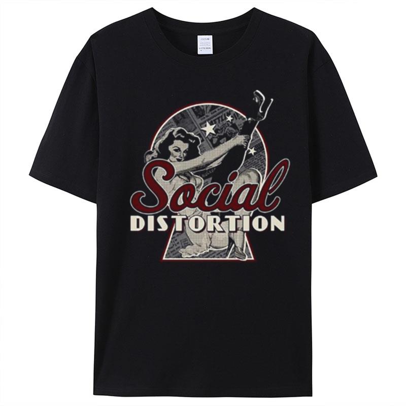 Vintage Sexy Girl Social Distortion Design T-Shirt Unisex