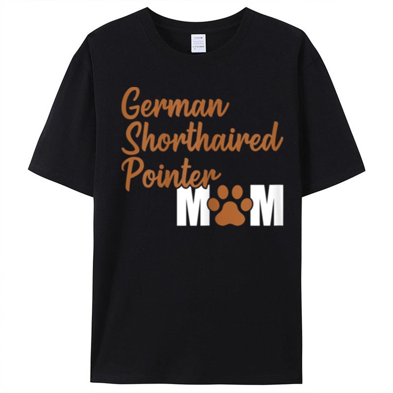 Womens German Shorthaired Pointer Mom Pawprint T-Shirt Unisex