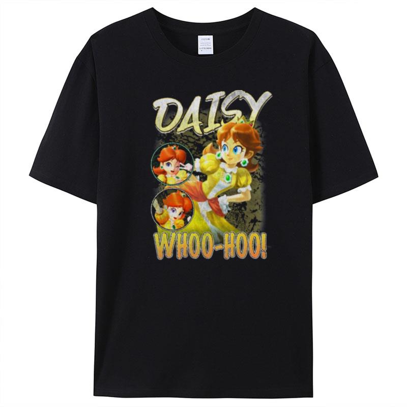 Yellow Princess Daisy Whoo Hoo Smash Bros Vintage T-Shirt Unisex