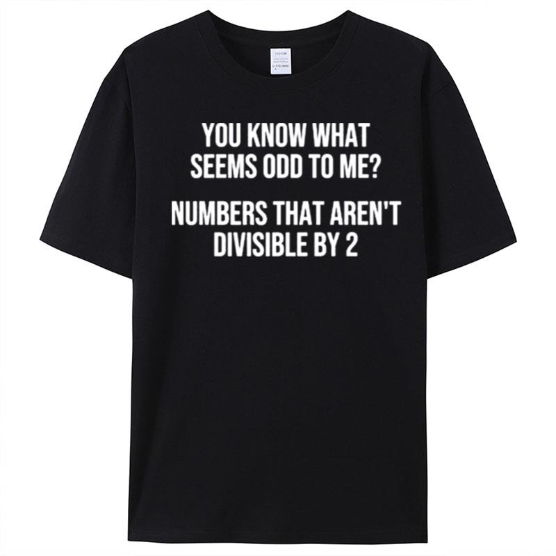 You Know What Seems Odd To Me Numbers That Aren't Divisible By 2 T-Shirt Unisex