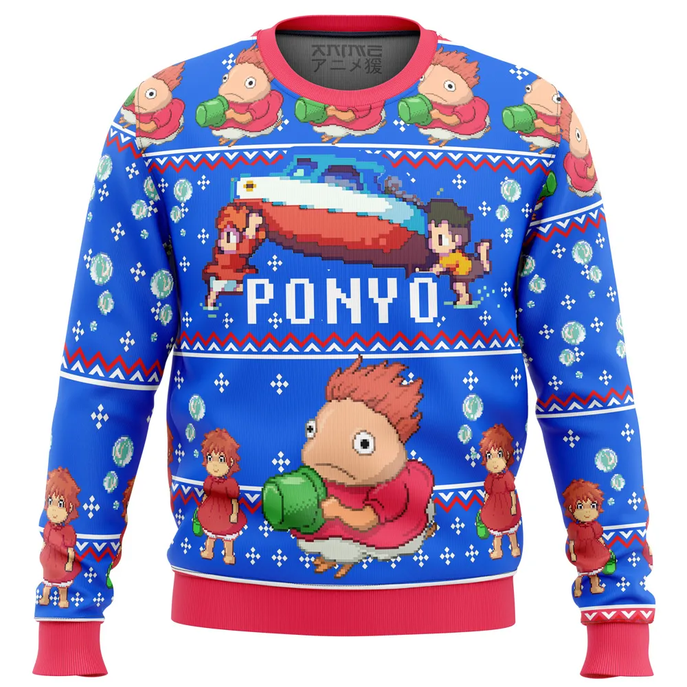 Magical PONYO Ugly Christmas Sweater