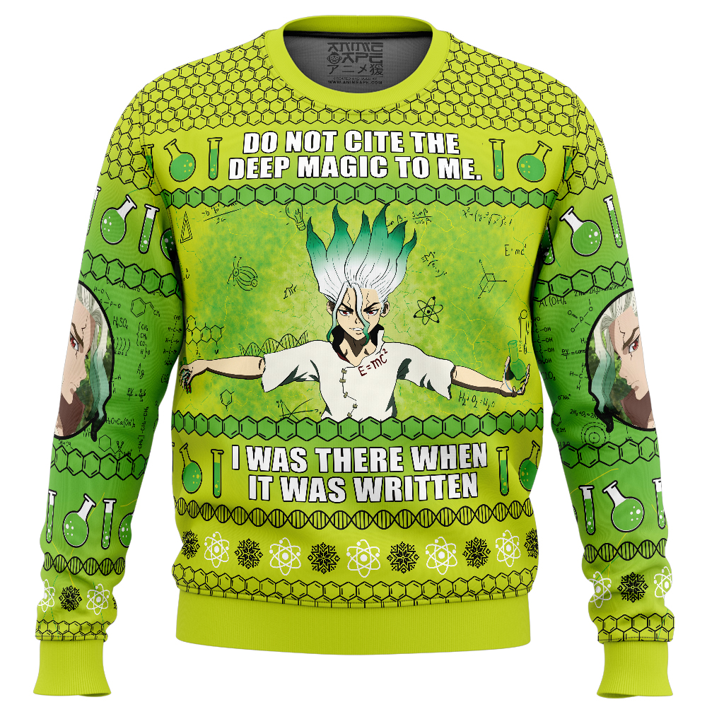 Do Not Cite The Deep Magic To Me Dr. Stone Ugly Christmas Sweater