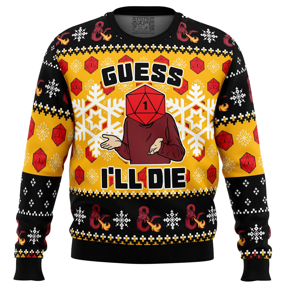 Guess I?ll Die Dungeons & Dragons Ugly Christmas Sweater