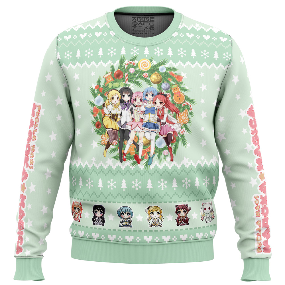 Magical Girls Puella Magi Madoka Magica Ugly Christmas Sweater