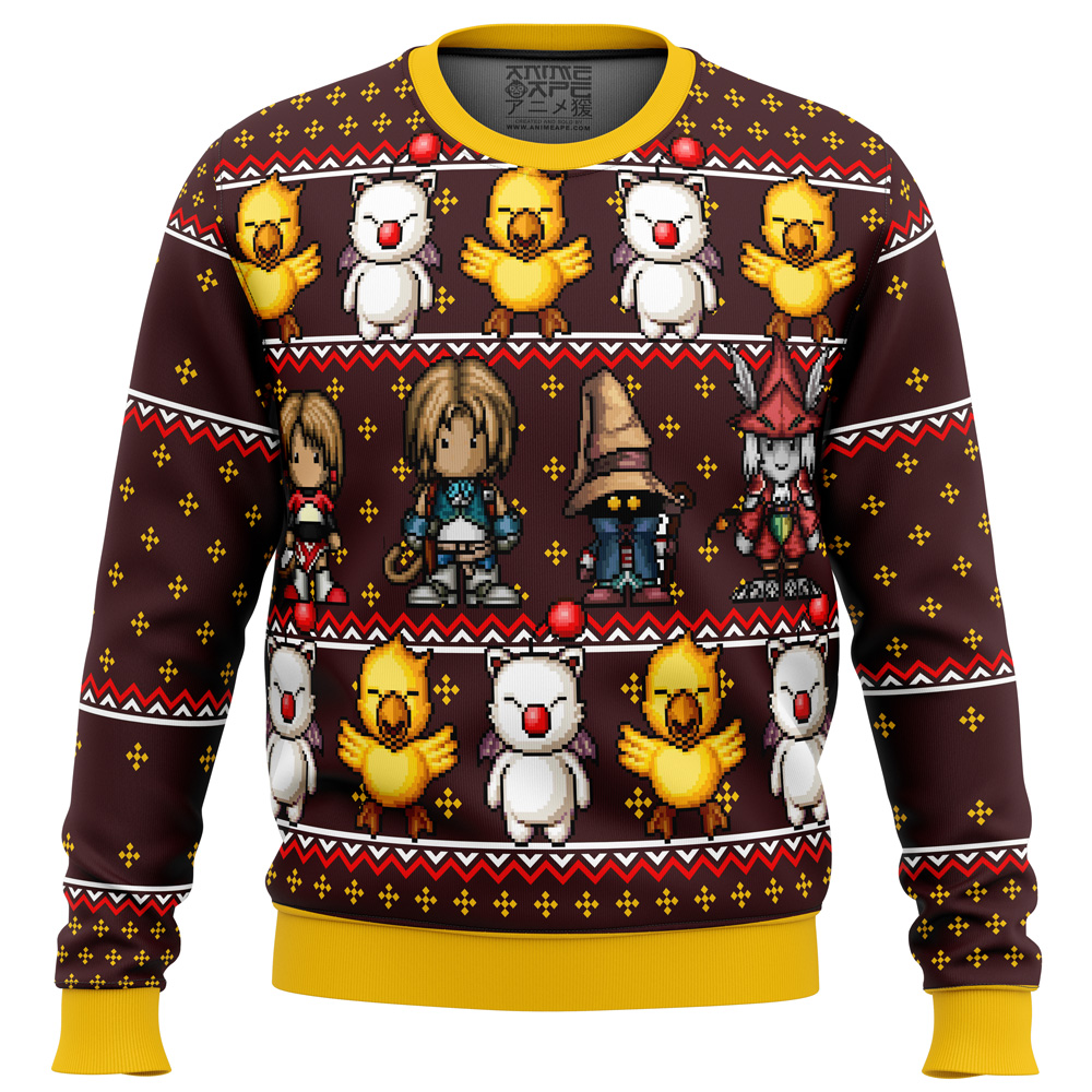 Final Fantasy Classic 8bit Ugly Christmas Sweater