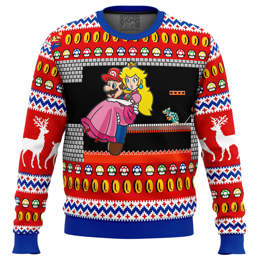 Mario Bros Bowser?s Castle Ugly Christmas Sweater