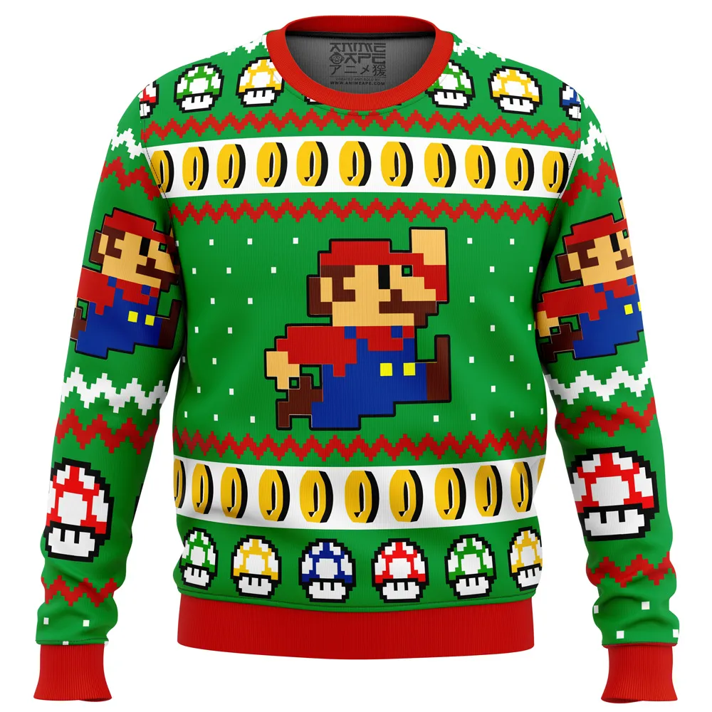 Mario Bros Jump Ugly Christmas Sweater