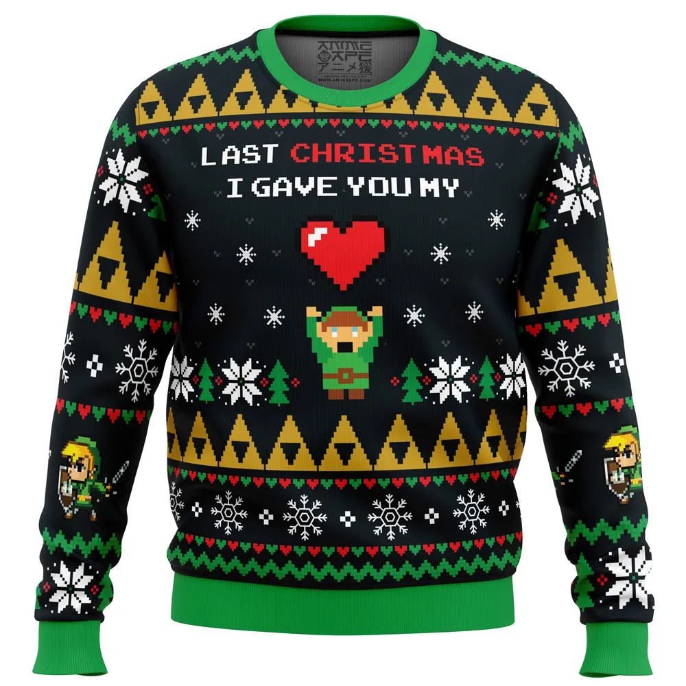 Link To My Heart Zelda Ugly Christmas Sweater