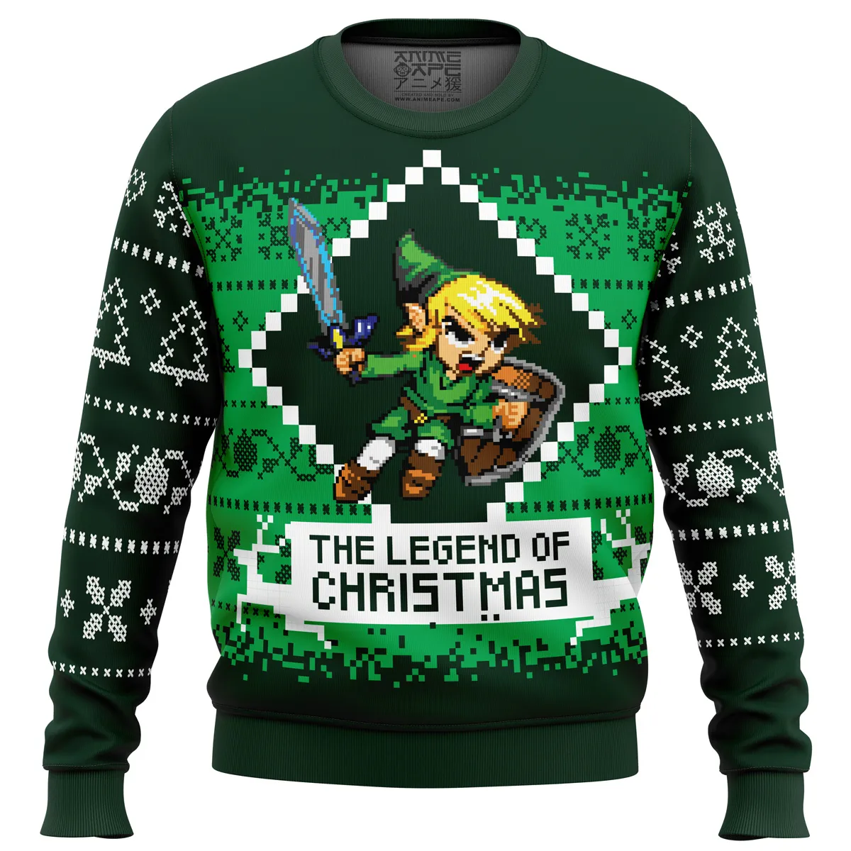 Legendary Warrior of Christmas Zelda Ugly Christmas Sweater