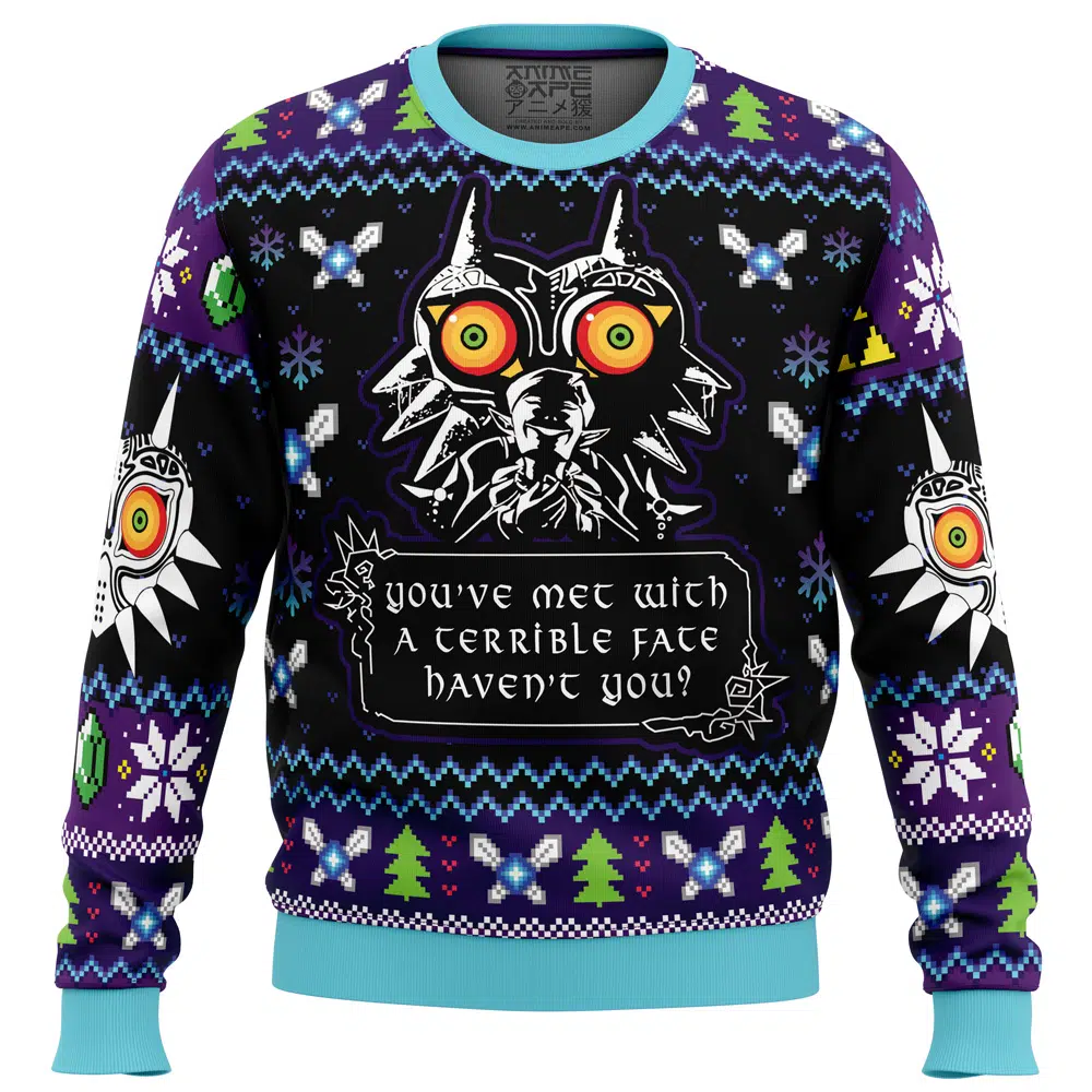 You Met With a Terrible Fate Majora?s Mask Zelda Ugly Christmas Sweater