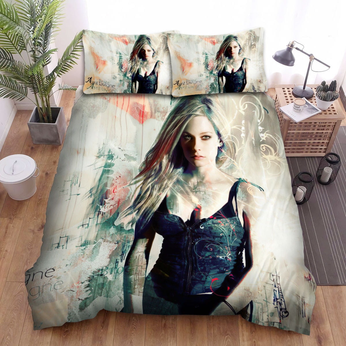 Avril Lavigne Beautiful Digital Art Bedding Sets ? Duvet Cover  Flatsheet  Pillowcases Perfect Gift For Fans