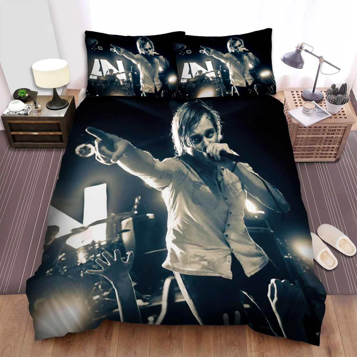 Awolnation Is Performing With Micro And Interact With The Audience Bed Sheets Spread  Duvet Cover Bedding Sets