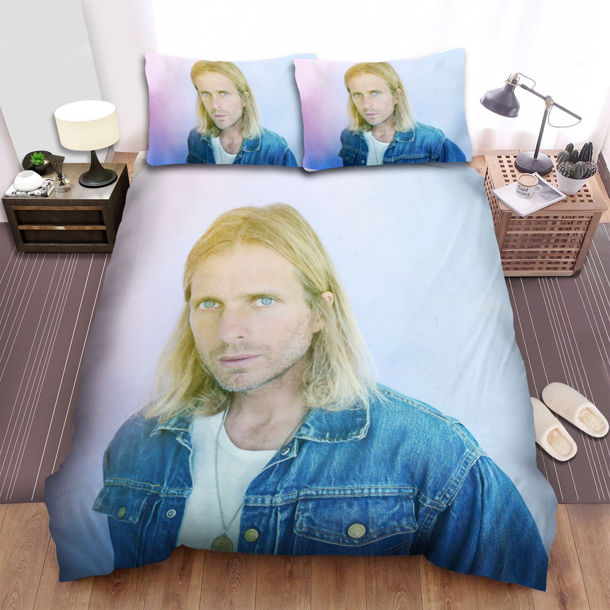 Awolnation Portrait Of The Man Bedding Sets ? Duvet Cover  Flatsheet  Pillowcases Perfect Gift For Fans