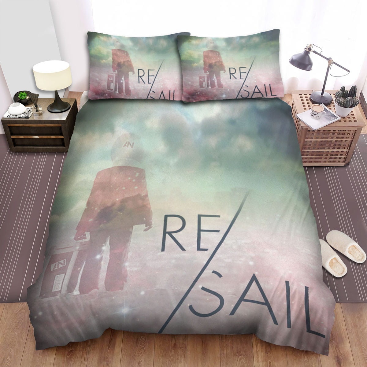 Awolnation Re/ Sall The Man In Galaxy Cloud Bedding Sets  Duvet Cover Flatsheet Gift For Halloween  Thanksgiving  Christmas