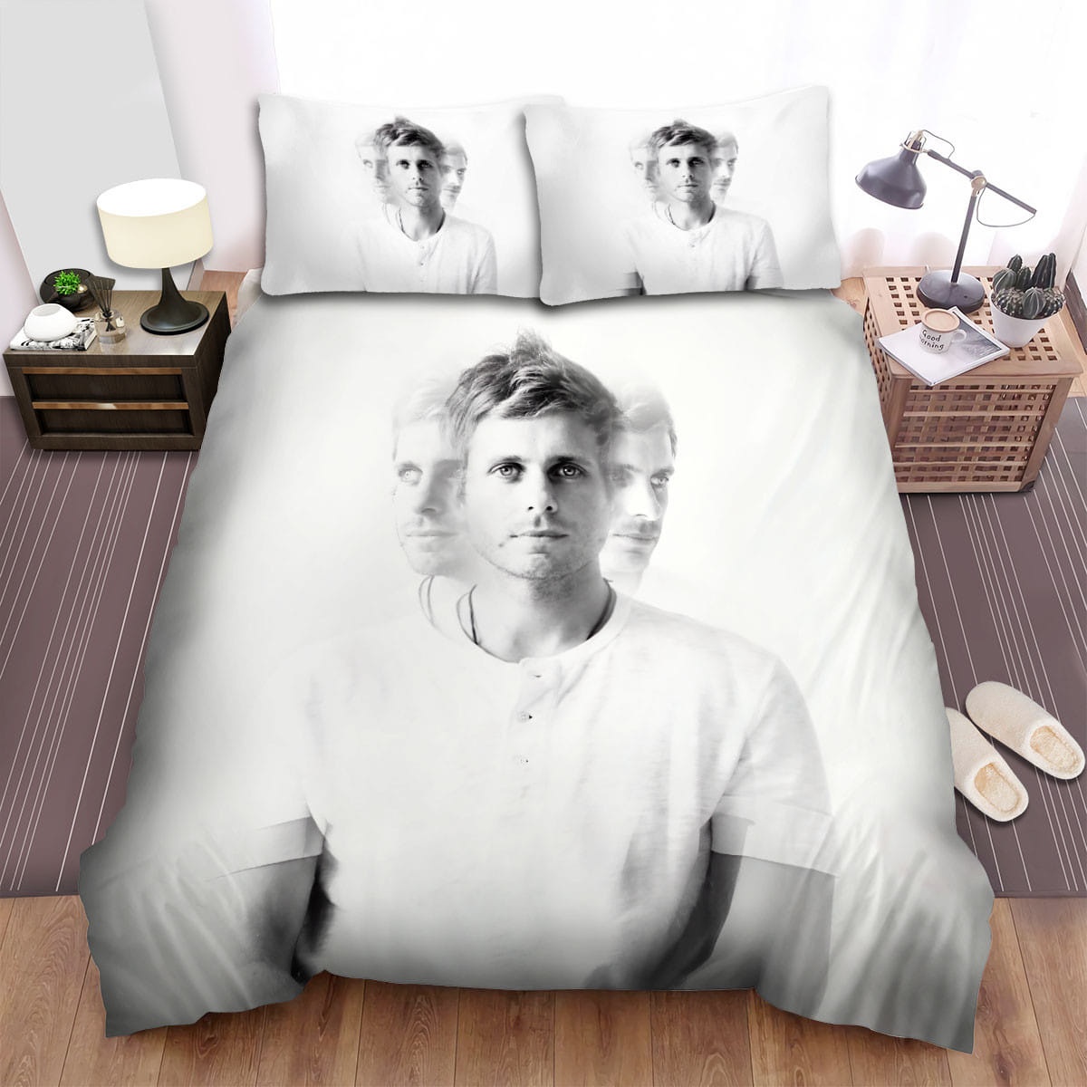 Awolnation The Man With Three Face Bedding Sets  Duvet Cover Flatsheet Gift For Halloween  Thanksgiving  Christmas