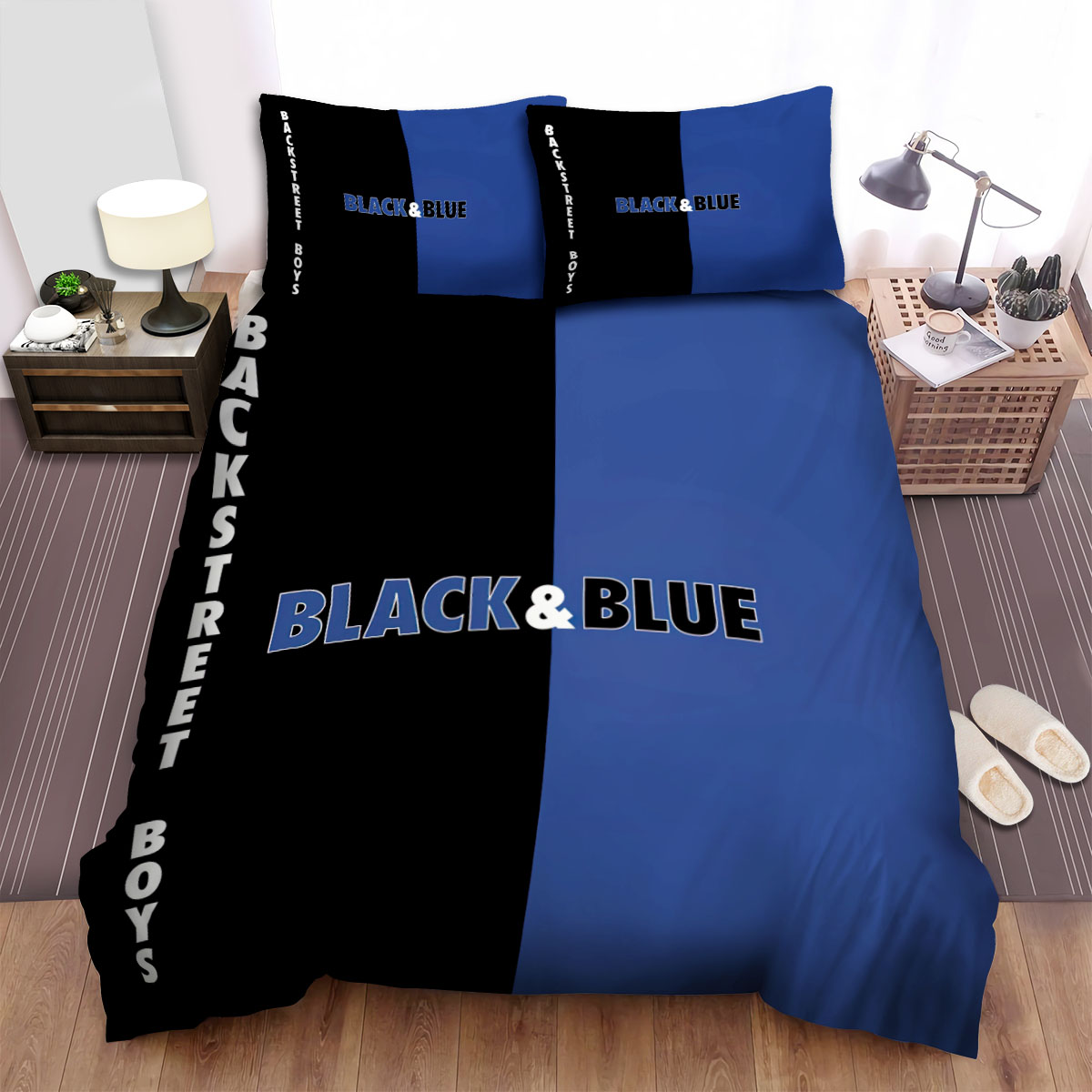 Backstreet Boys  Black And Blue Bed Sheets Spread Duvet Cover Bedding Sets