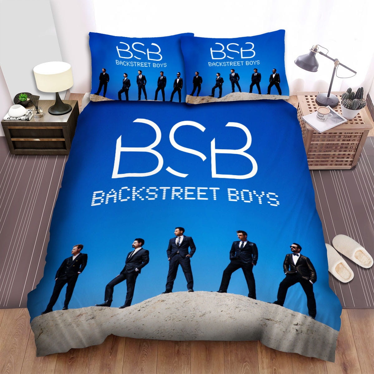 Backstreet Boys Members In Suits Bedding Sets  Duvet Cover Flatsheet Gift For Halloween  Thanksgiving  Christmas