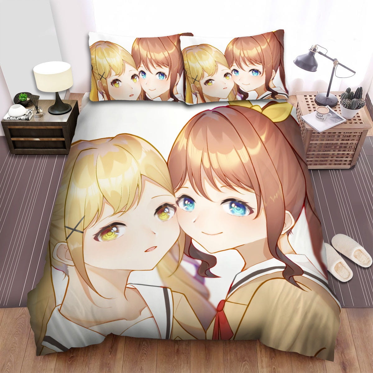 Bang Dream! Arisa & Saya?s Portrait  Bedding Sets ? Duvet Cover  Flatsheet  Pillowcases For Every Bedroom