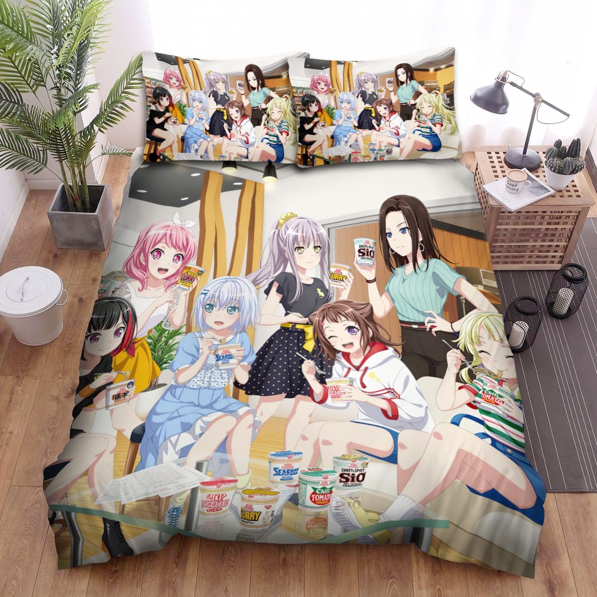 Bang Dream! Girls Band Party & Noodles Cups  Bedding Sets ? Duvet Cover  Flatsheet  Pillowcases For Every Bedroom