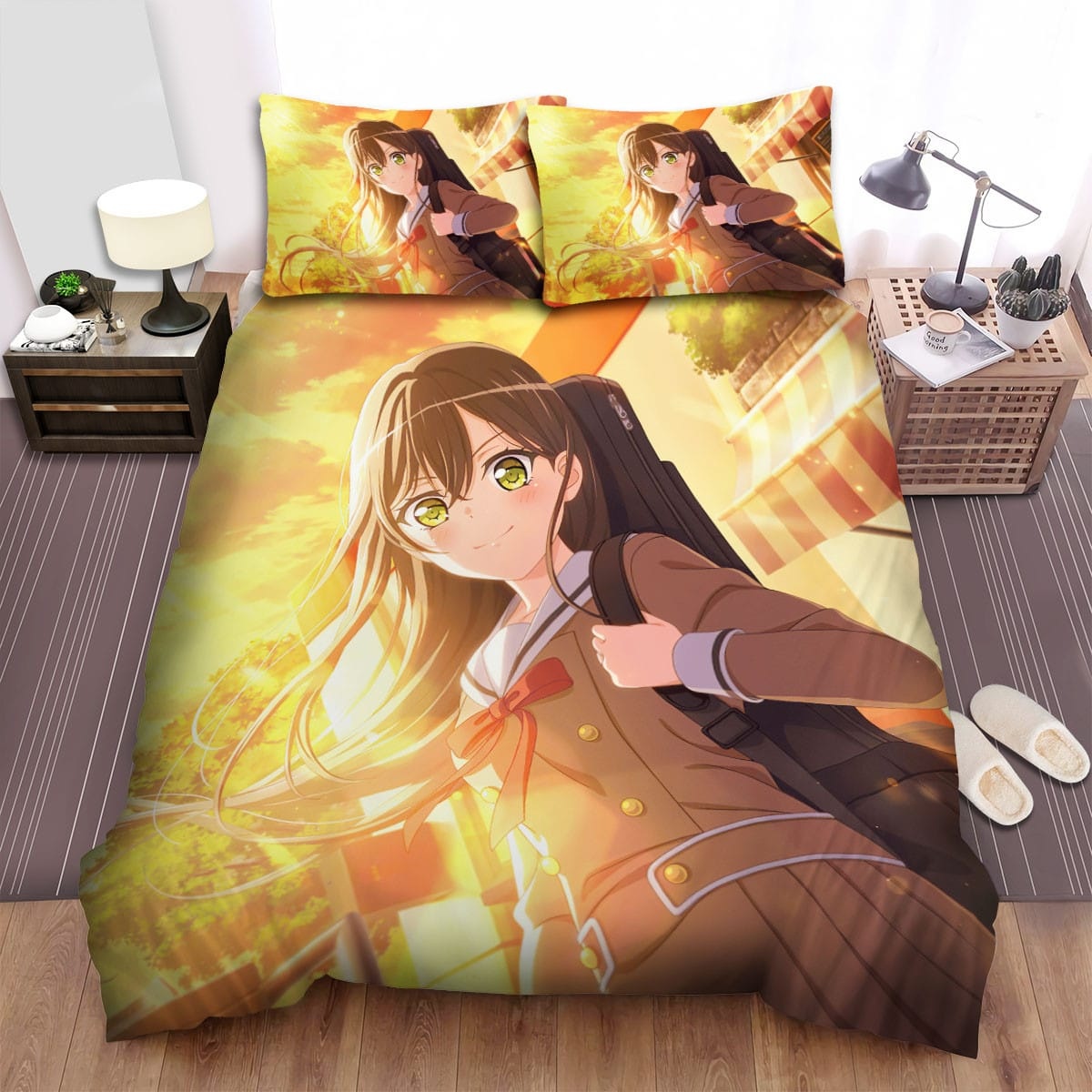 Bang Dream! Hanazono Tae At Sun  Bedding Sets  Duvet Cover Flatsheet Gift For Halloween  Thanksgiving  Christmas