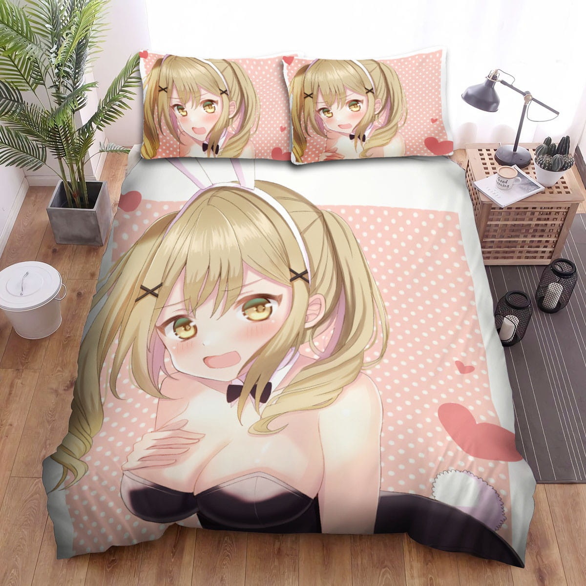 Bang Dream! Ichigaya Arisa In Bunny Costume  Bedding Sets  Duvet Cover Flatsheet Gift For Halloween  Thanksgiving  Christmas