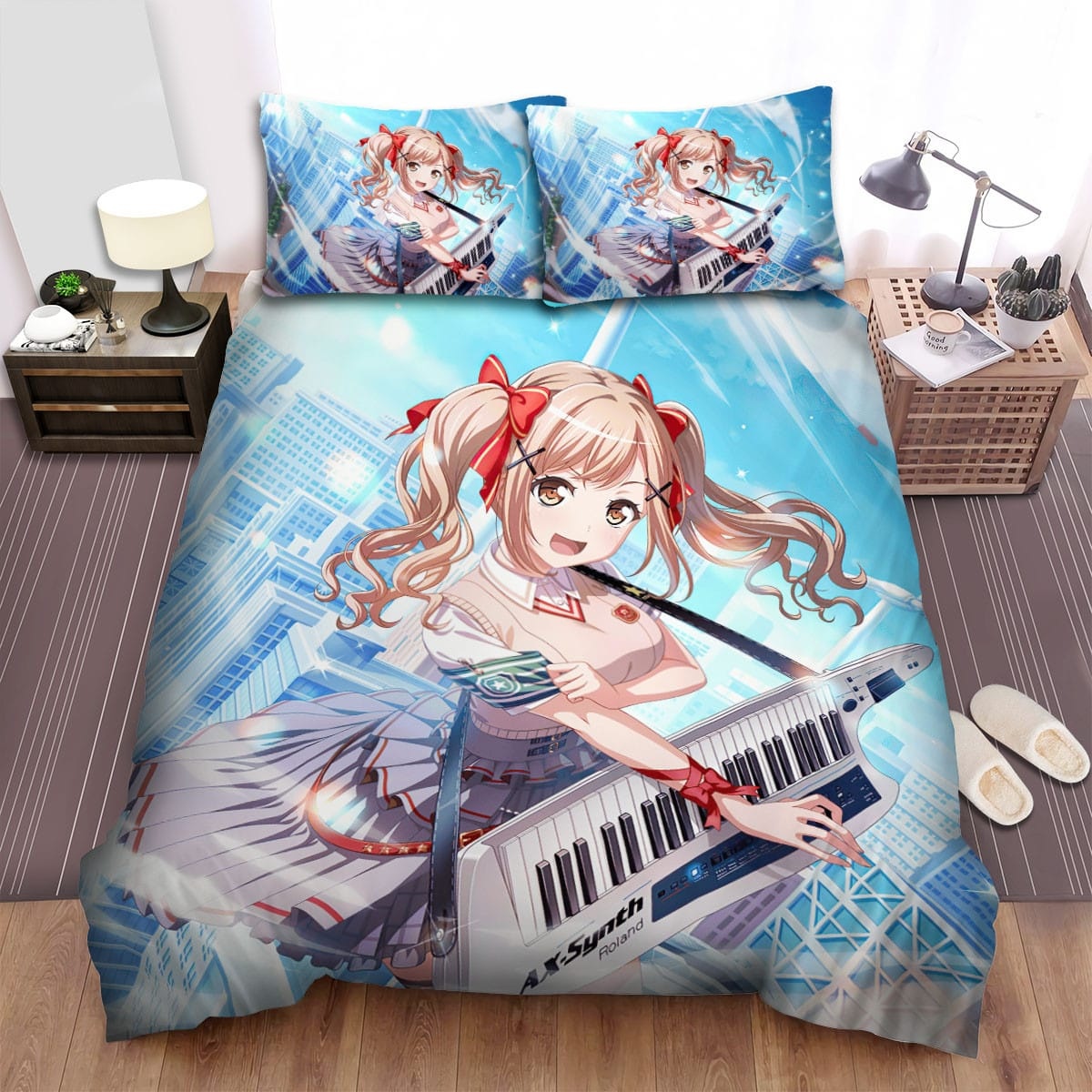 Bang Dream! Ichigaya Arisa In Rooftop Stage  Bedding Sets  Duvet Cover Flatsheet Gift For Wife  Husband  Besties