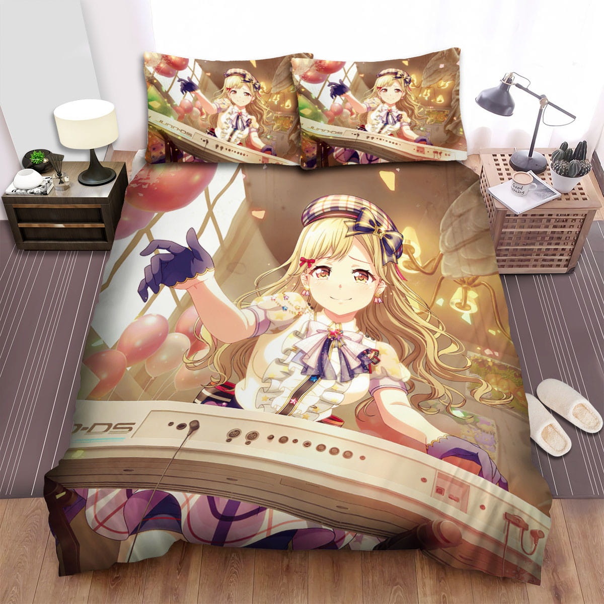 Bang Dream! Ichigaya Arisa Playing Keyboard Artwork Set Bedding Sets  Duvet Cover Flatsheet Gift For Halloween  Thanksgiving  Christmas