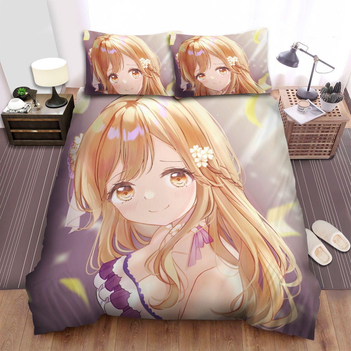 Bang Dream! Ichigaya Arisa?s Portrait Artwork  Bedding Sets Duvet Cover  Flatsheet  Pillowcase For Your Lover