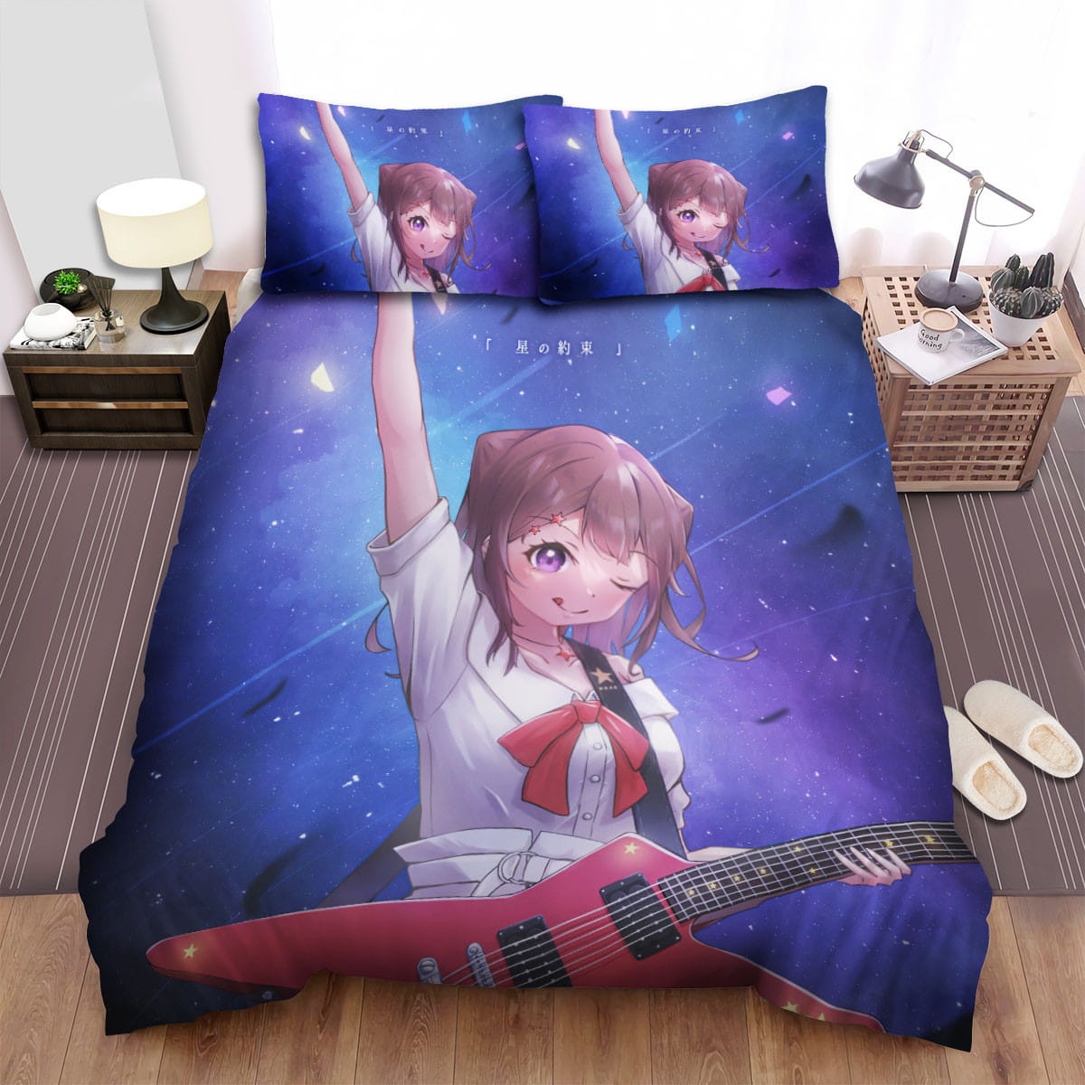 Bang Dream! Kasumi Toyama On Galaxy Stage  Bedding Sets  Duvet Cover Flatsheet Gift For Wife  Husband  Besties