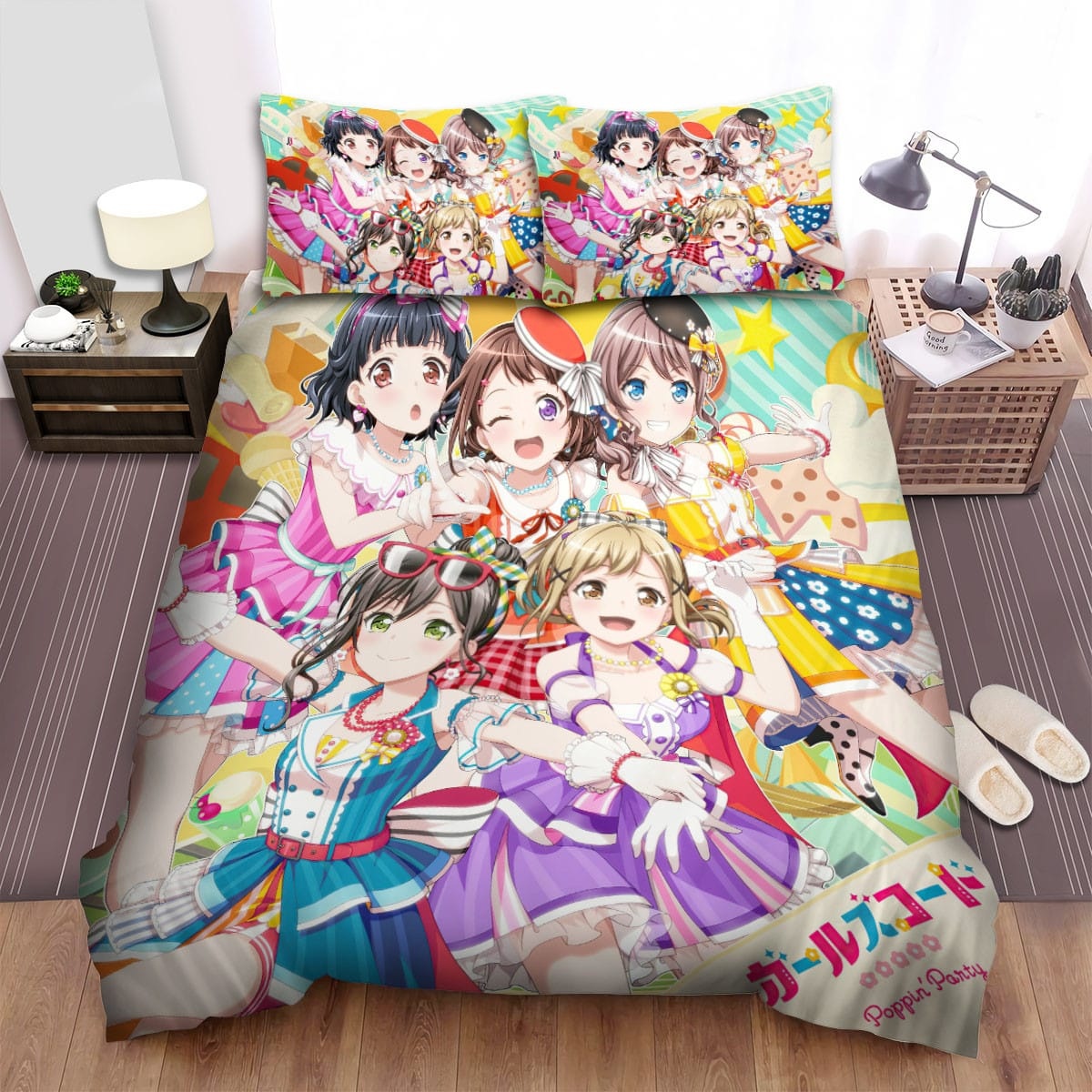 Bang Dream! Poppin? Party Band  Bedding Set  Duvet Cover Gift For Christmas  Birthday  Thanksgiving