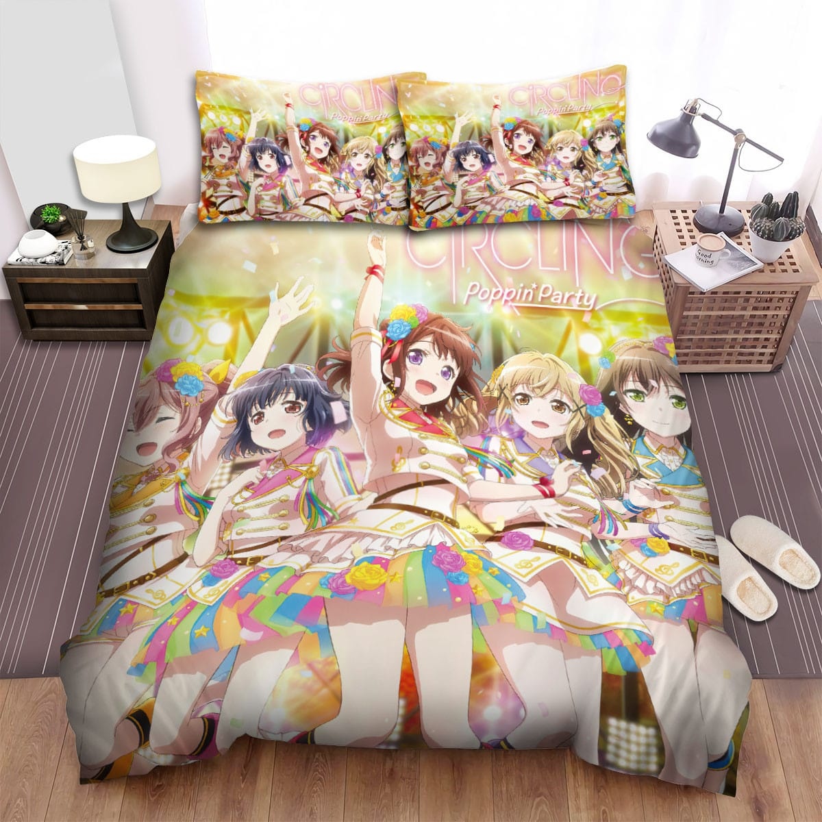 Bang Dream! Poppin? Party Circling  Bedding Sets  Duvet Cover Flatsheet Gift For Wife  Husband  Besties