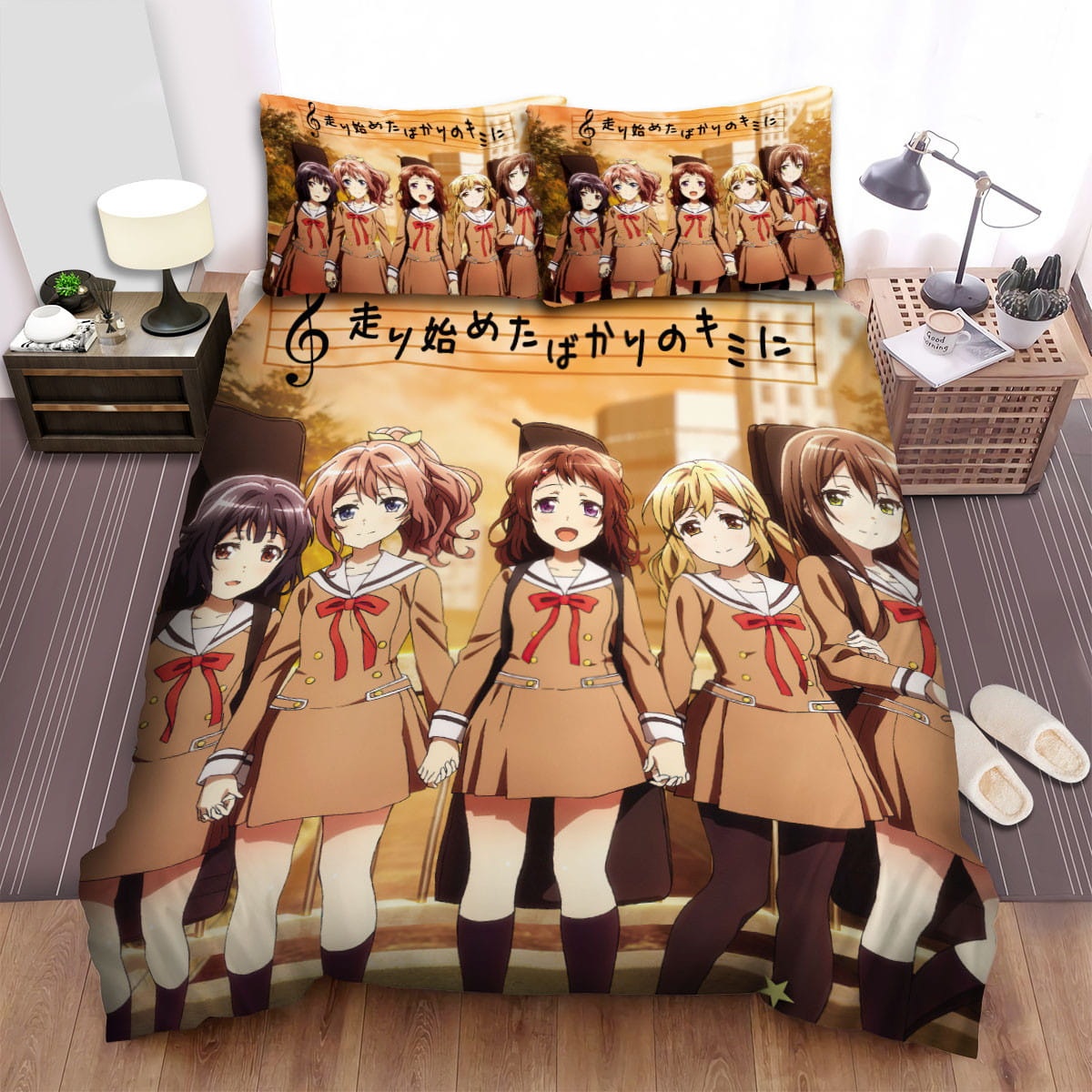 Bang Dream! Poppin? Party In School Uniforms  Bedding Sets ? Duvet Cover  Flatsheet  Pillowcases For Every Bedroom