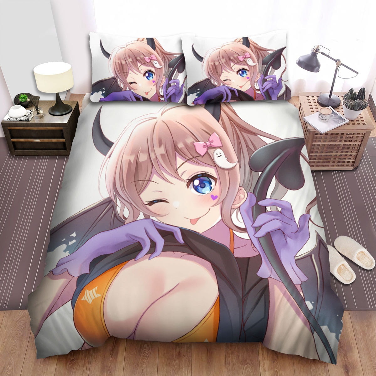 Bang Dream! Saya Yamabuki In Sexy Devil Costume Bedding Sets  Duvet Cover Flatsheet Gift For Wife  Husband  Besties