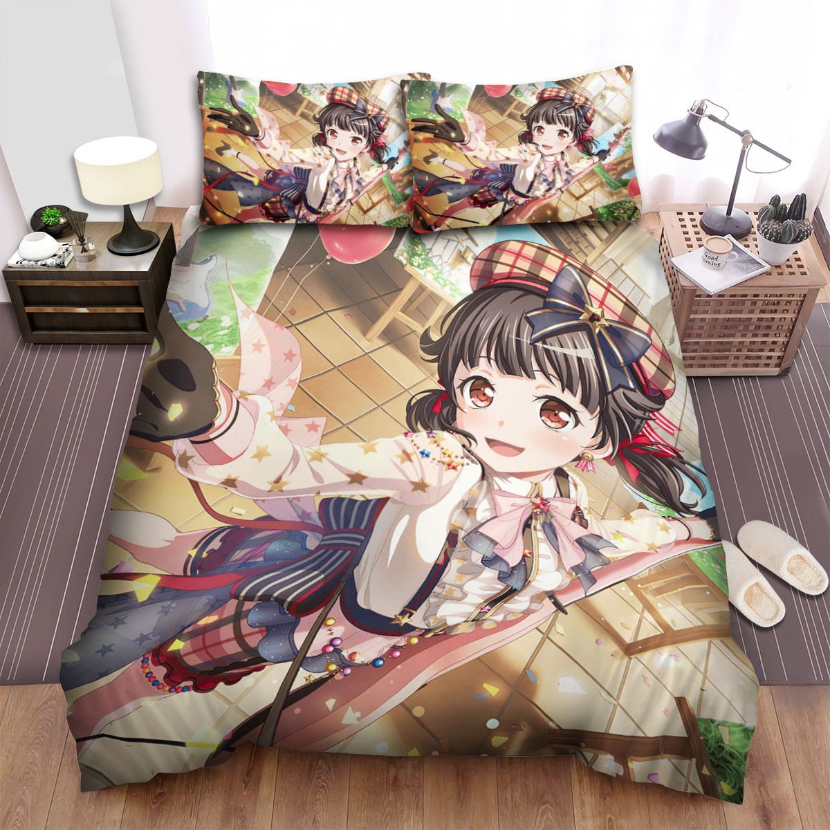 Bang Dream! Ushigome Rimi In Painting Room  Bedding Set  Duvet Cover Gift For Christmas  Birthday  Thanksgiving