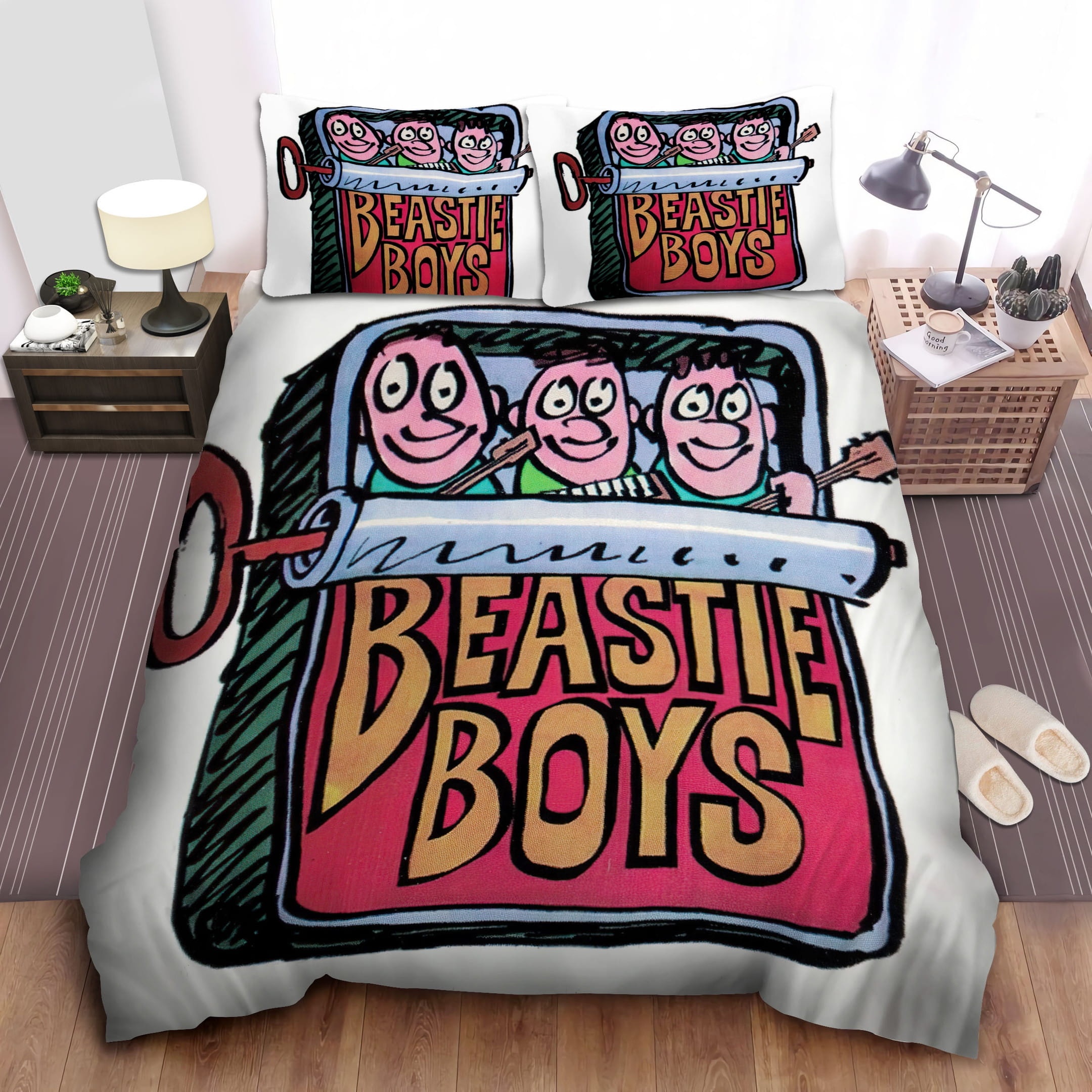 Beastie Boys Hello Nasty Sardines Can Bedding Sets ? Duvet Cover  Flatsheet  Pillowcases Perfect Gift For Fans