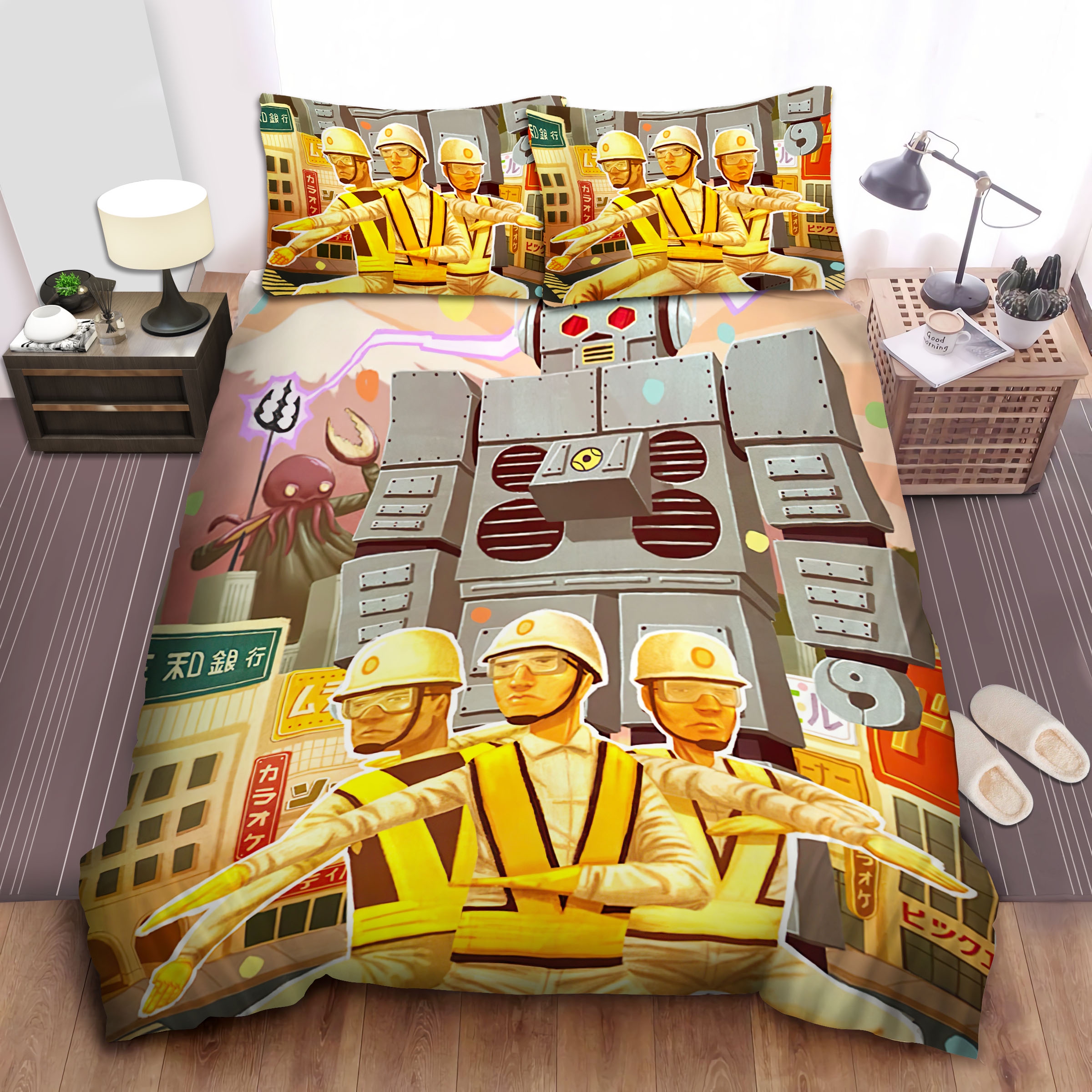 Beastie Boys Intergalactic Illustration Poster Bed Sheet Spread  Duvet Cover Bedding Sets