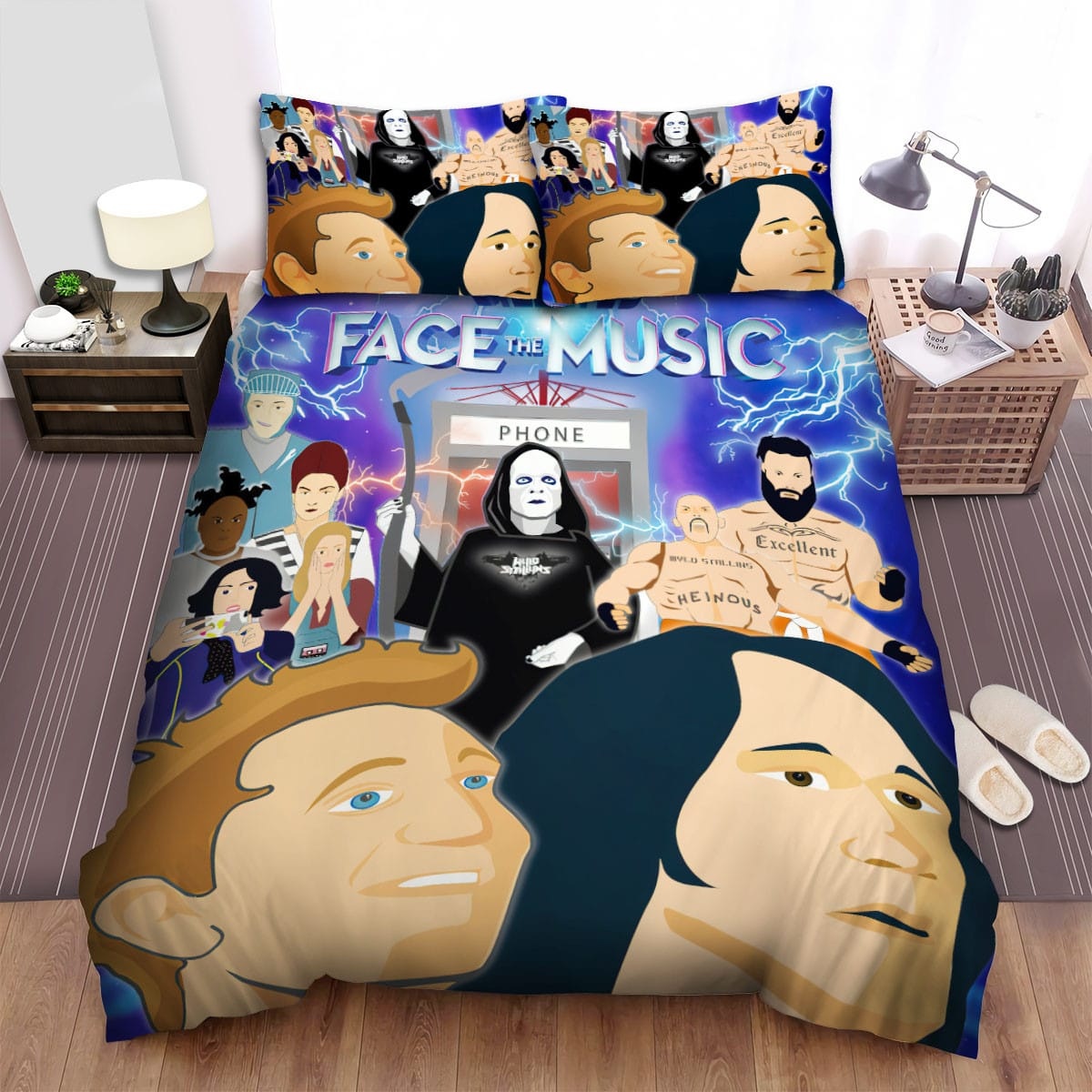 Bill & Ted Face The Music (2020) Movie Digital Art Bedding Sets  Duvet Cover Flatsheet Gift For Halloween  Thanksgiving  Christmas