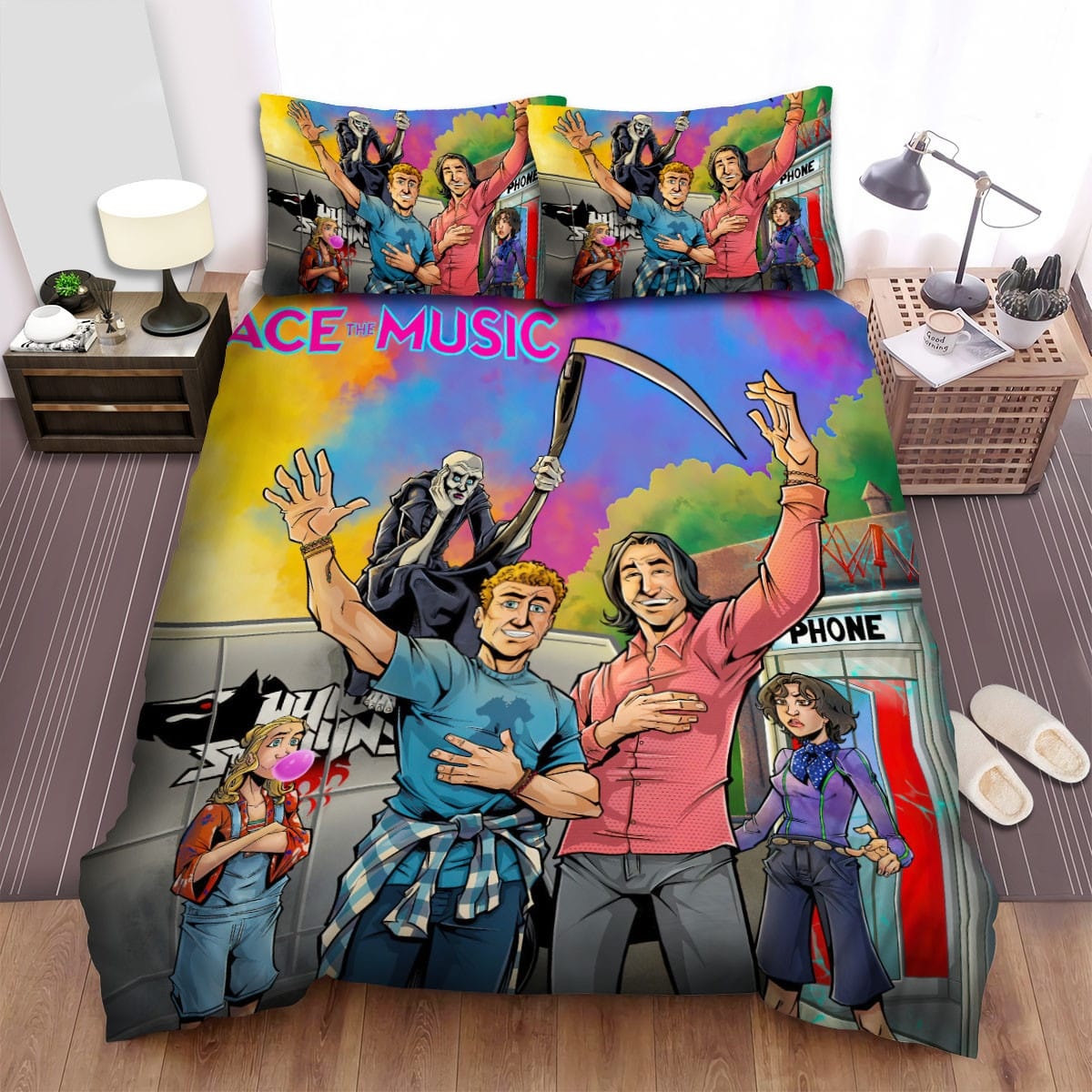 Bill & Ted Face The Music (2020) Movie Illustration Bedding Sets Duvet Cover  Flatsheet  Pillowcase For Your Lover